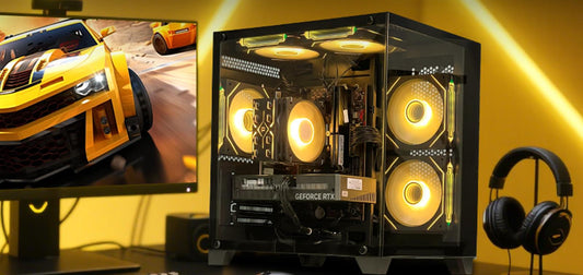 HZG Gaming Desktop Computer PC,AMD Ryzen 7 5700X,RTX 5060 8G 32GB RAM and 1TB NVMe M.2 SSD, WiFi6E, ARGB Fan, Prebuilt Gaming PC Tower