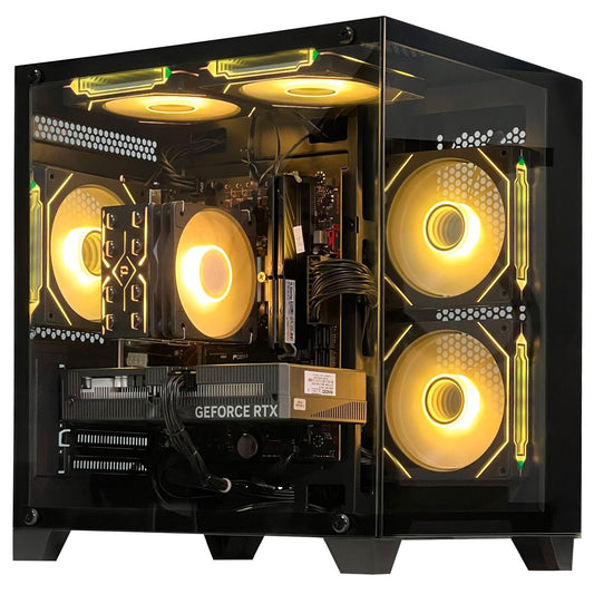 HZG Gaming Desktop Computer PC,AMD Ryzen 7 5700X,RTX 5060 8G  32GB RAM and 1TB NVMe M.2 SSD, WiFi6E, ARGB Fan, Prebuilt Gaming PC Tower