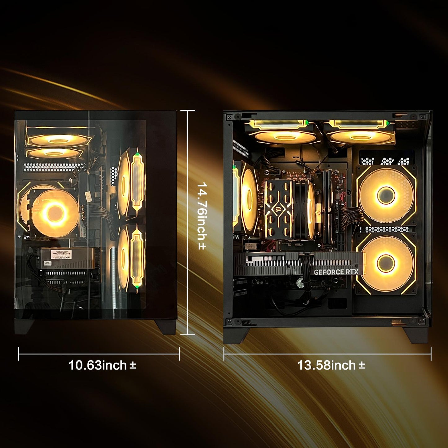 HZG Gaming Desktop Computer PC,Intel Core i5-13400F GeForce RTX 5060 8G 32GB RAM and 1TB NVMe M.2 SSD, WiFi6E, ARGB Fan, Prebuilt Gaming PC Tower